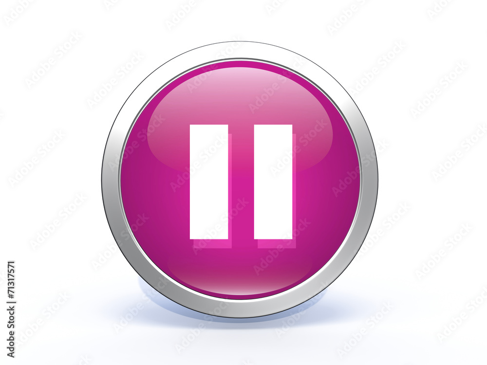 pause circular icon on white background pause circular icon on white background