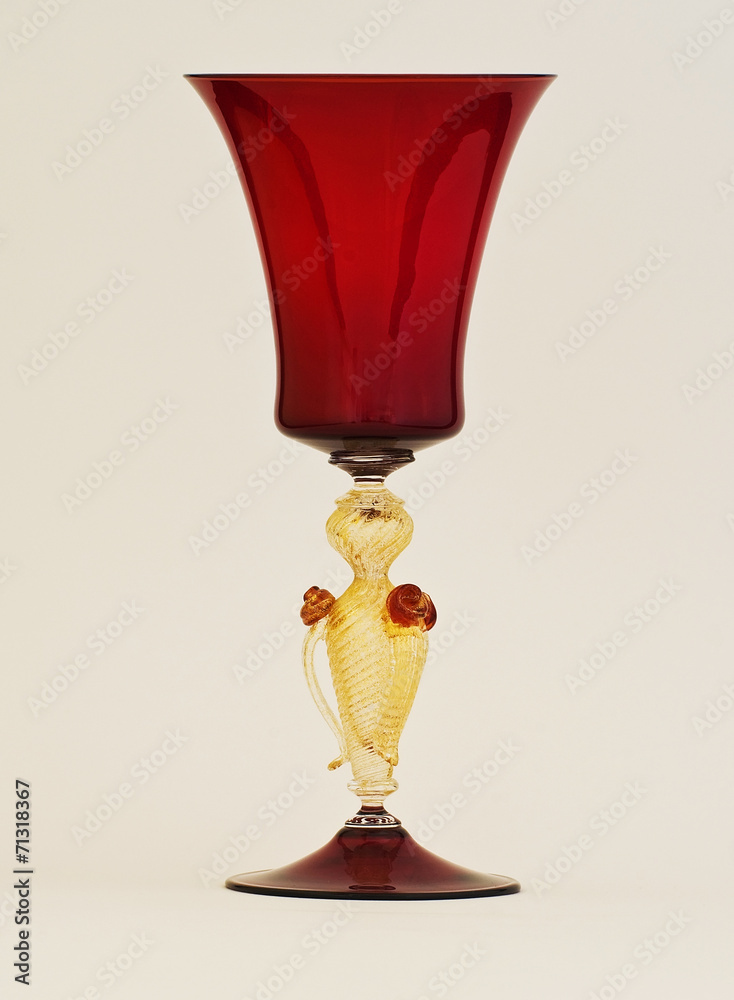 Fototapeta premium Red and gold venetian glass