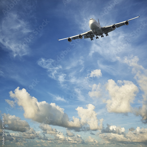 Jet aircraft in flight