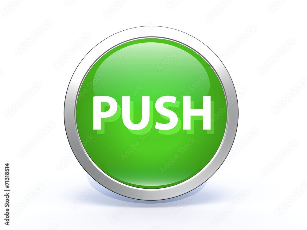 push circular icon on white background push circular icon on white background