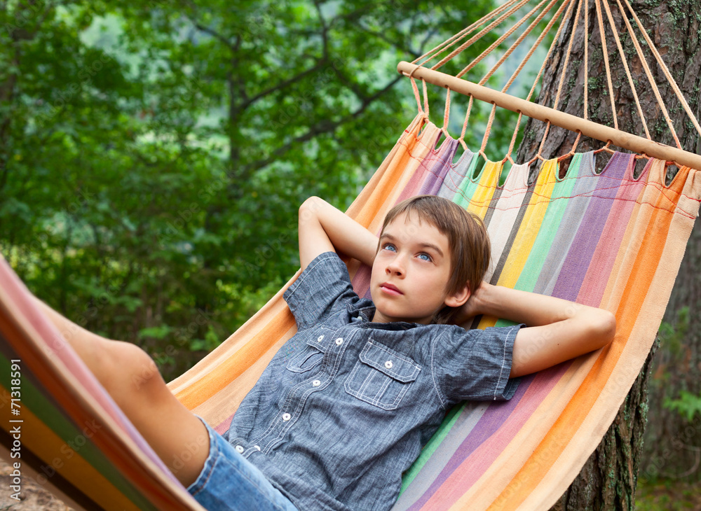 Child in hammock