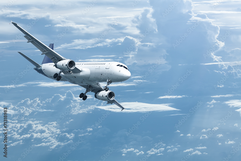 Obraz premium Jet maneuvering for landing