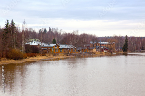 Finland. At home on the riverside Porvoo