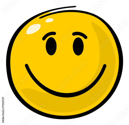 Obraz na płótnie Glücklicher Smiley w salonie