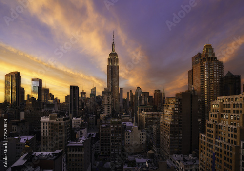 Sunset over Manhattan  New York