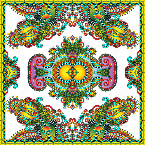 Traditional ornamental floral paisley bandanna