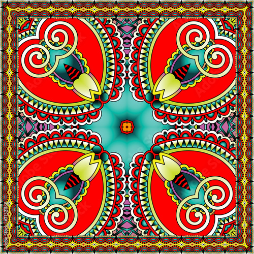 Traditional ornamental floral paisley bandanna