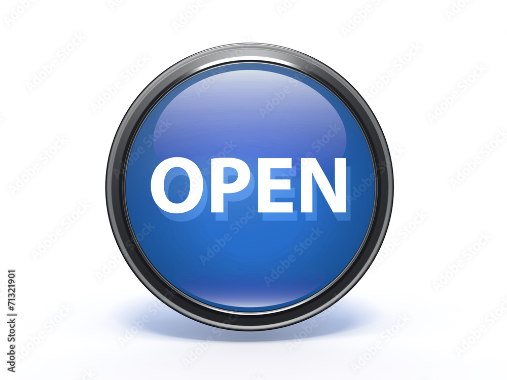 open circular icon on white background open circular icon on white background
