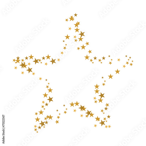 Stern mit goldenen Sternenrahmen