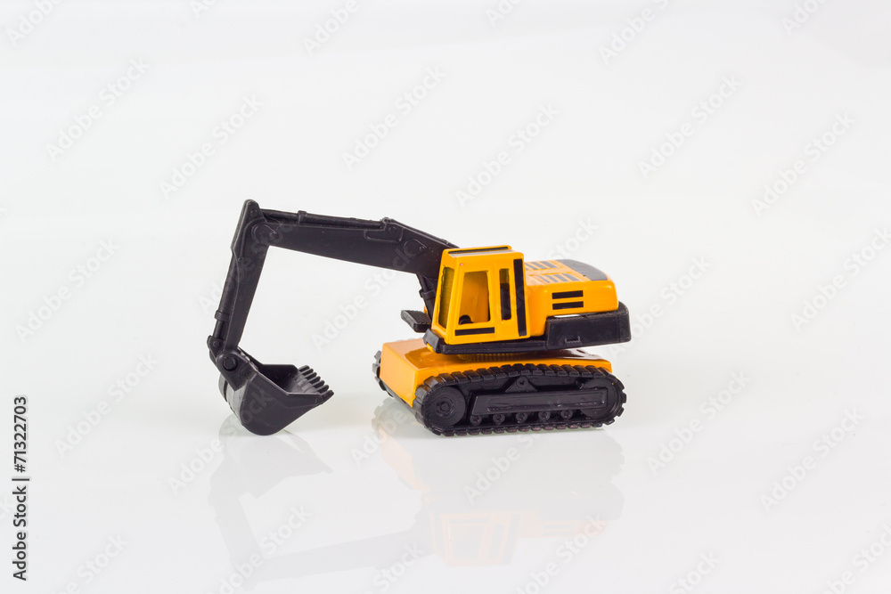 Fototapeta premium excavator toy on isolated