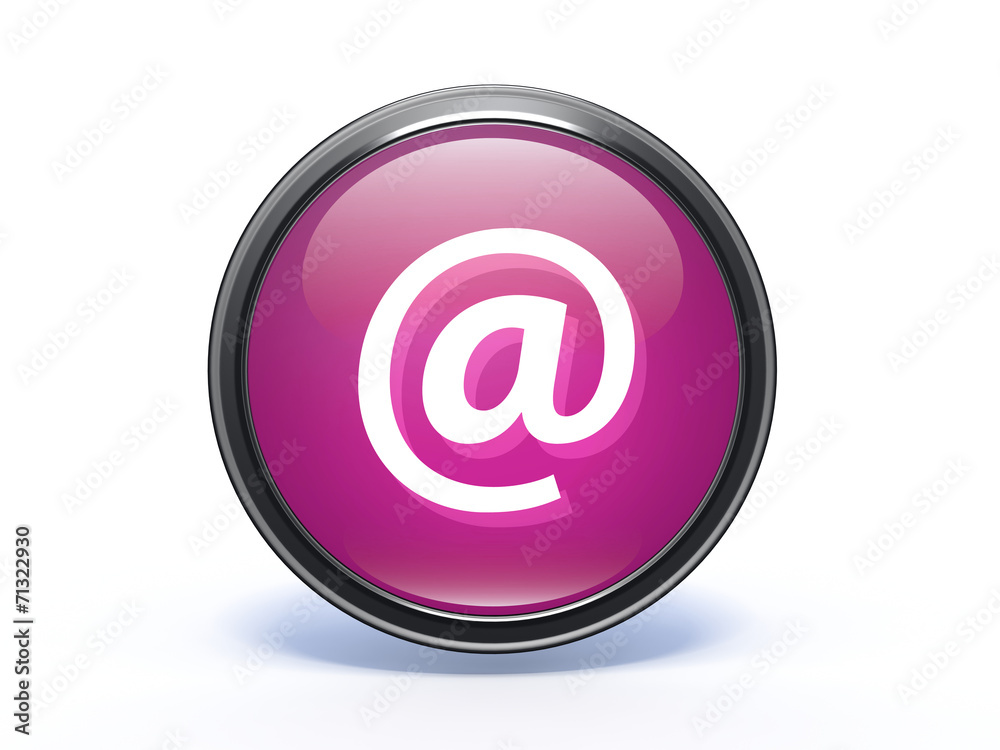 Email circular icon on white background