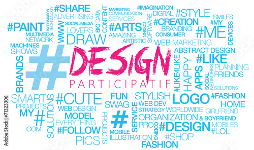 Design participatif collaboratif crowdfunding nuage de mots photo