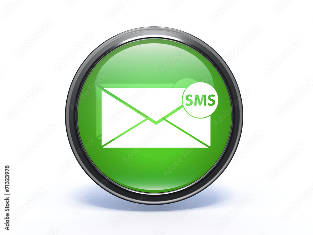sms circular icon on white background sms circular icon on white background