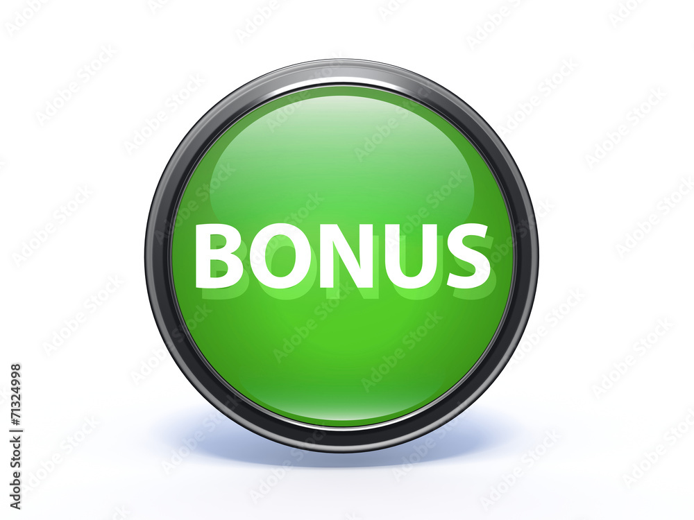 bonus circular icon on white background bonus circular icon on white background