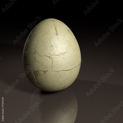 3d cracked egg