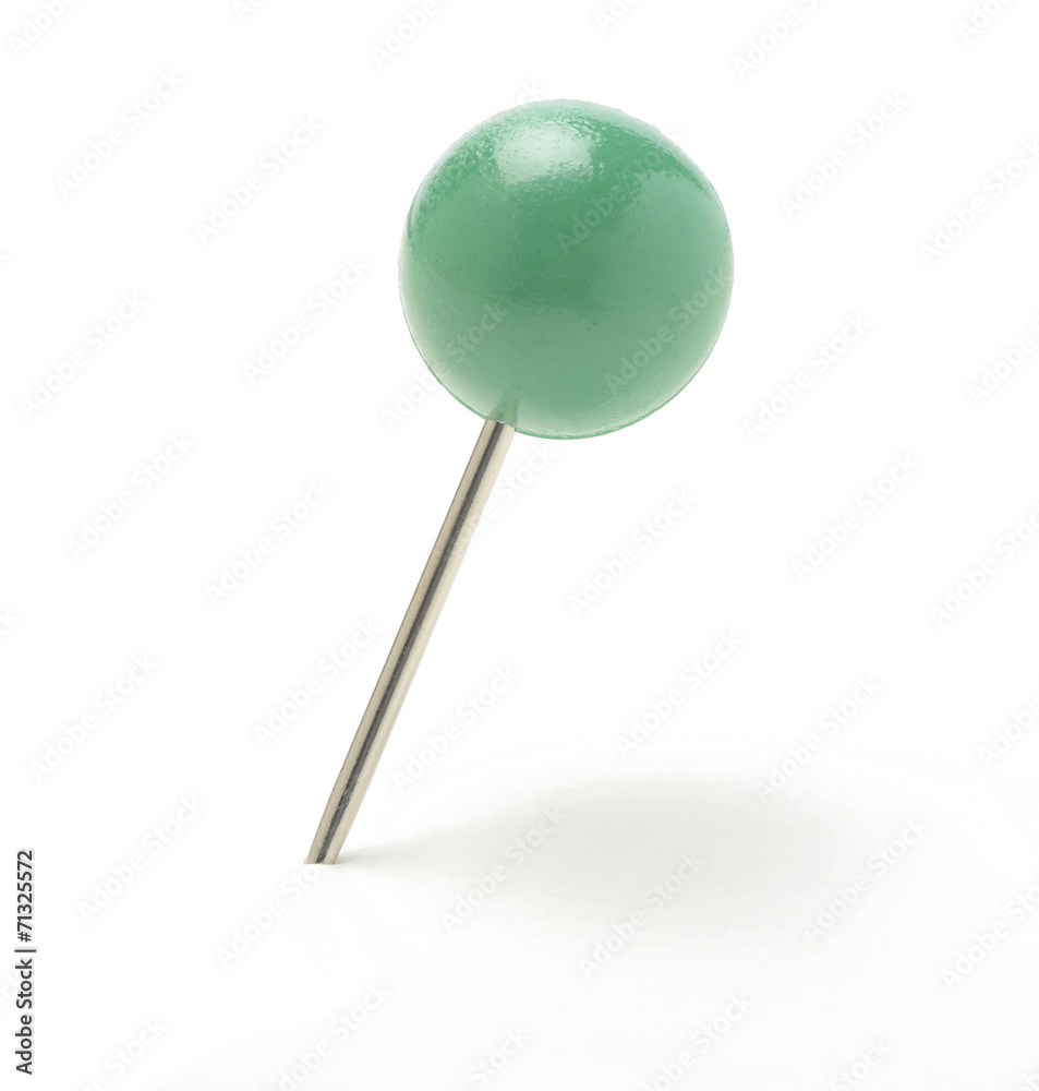 Pin con cabeza en forma de bola, verde Pin con cabeza en forma de bola, verde