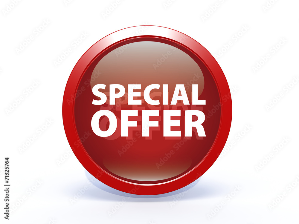 Special offer circular icon on white background Special offer circular icon on white background
