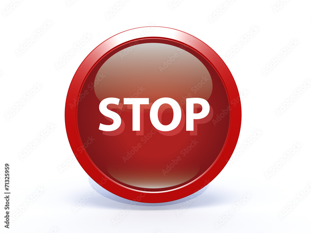 stop circular icon on white background stop circular icon on white background