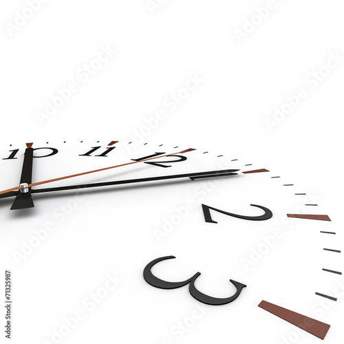 3d clock on a white background