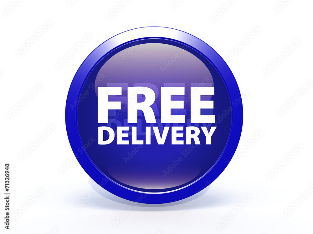 Free delivery circular icon on white background Free delivery circular icon on white background