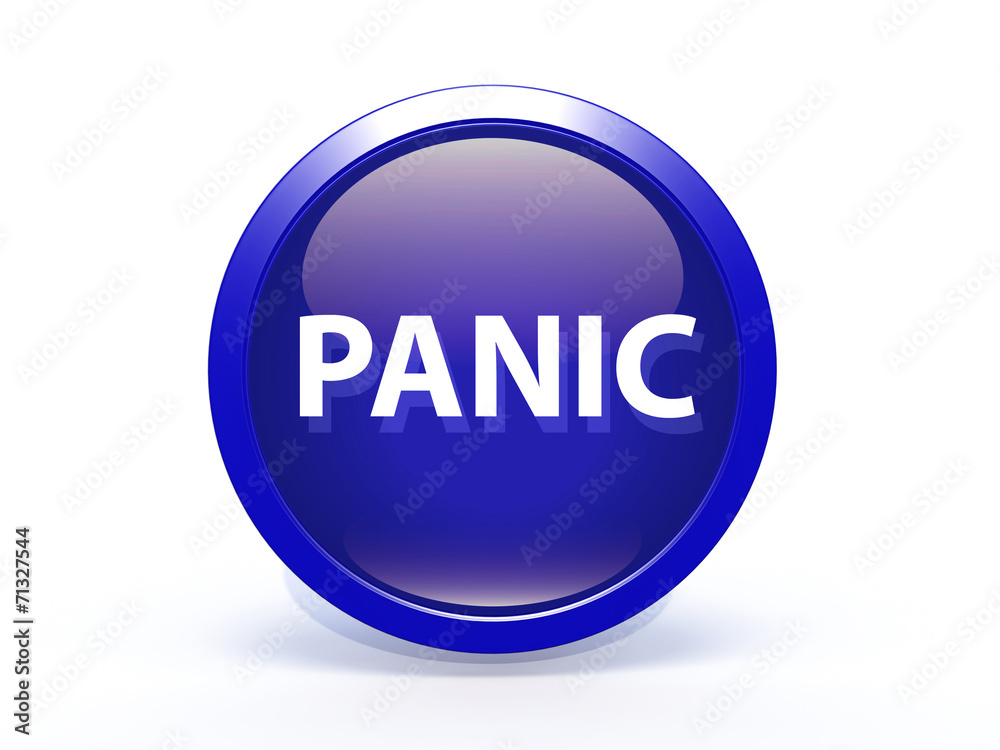 panic circular icon on white background panic circular icon on white background