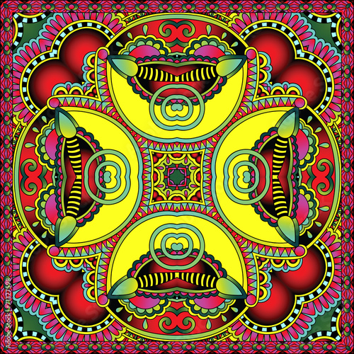 Traditional ornamental floral paisley bandanna