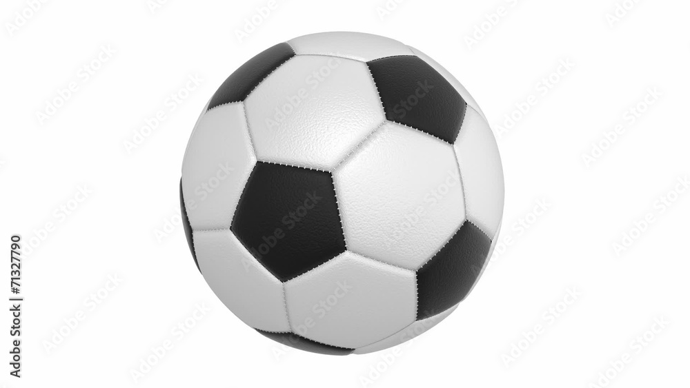 Football ball. 3D render with alpha mask. Football ball. 3D render with alpha mask.