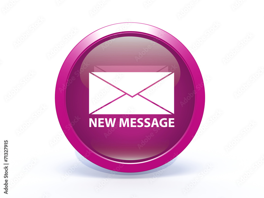 new mesage circular icon on white background new mesage circular icon on white background