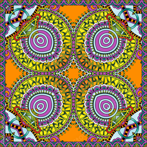 Traditional ornamental floral paisley bandanna