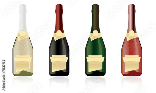 Champagne bottles