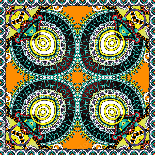 Traditional ornamental floral paisley bandanna