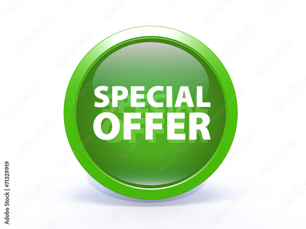 Special offer circular icon on white background Special offer circular icon on white background