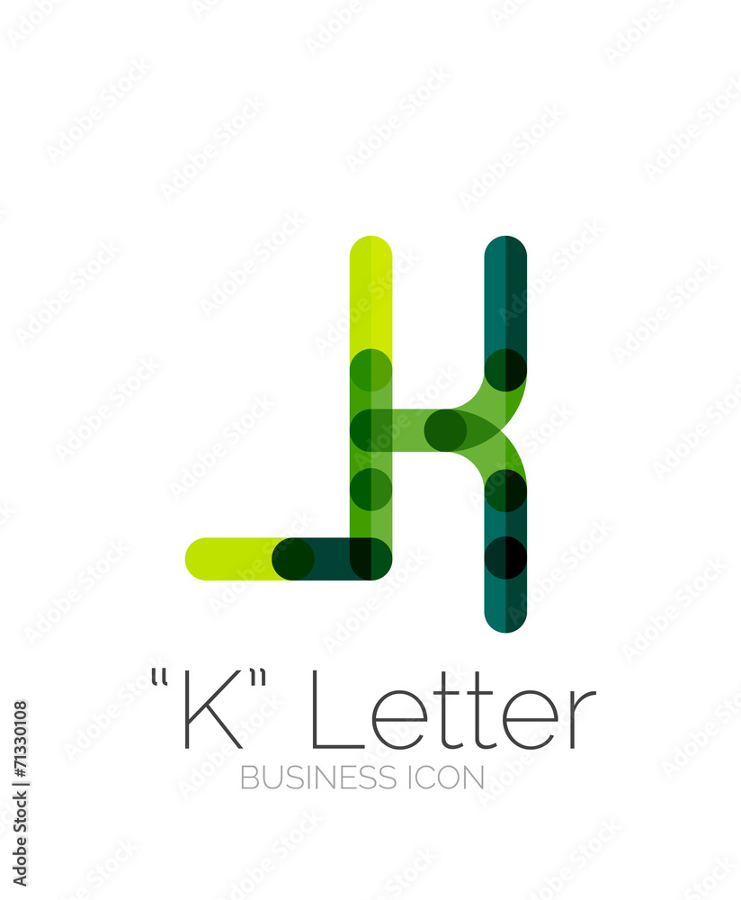 K letter logo, minimal line design K letter logo, minimal line design