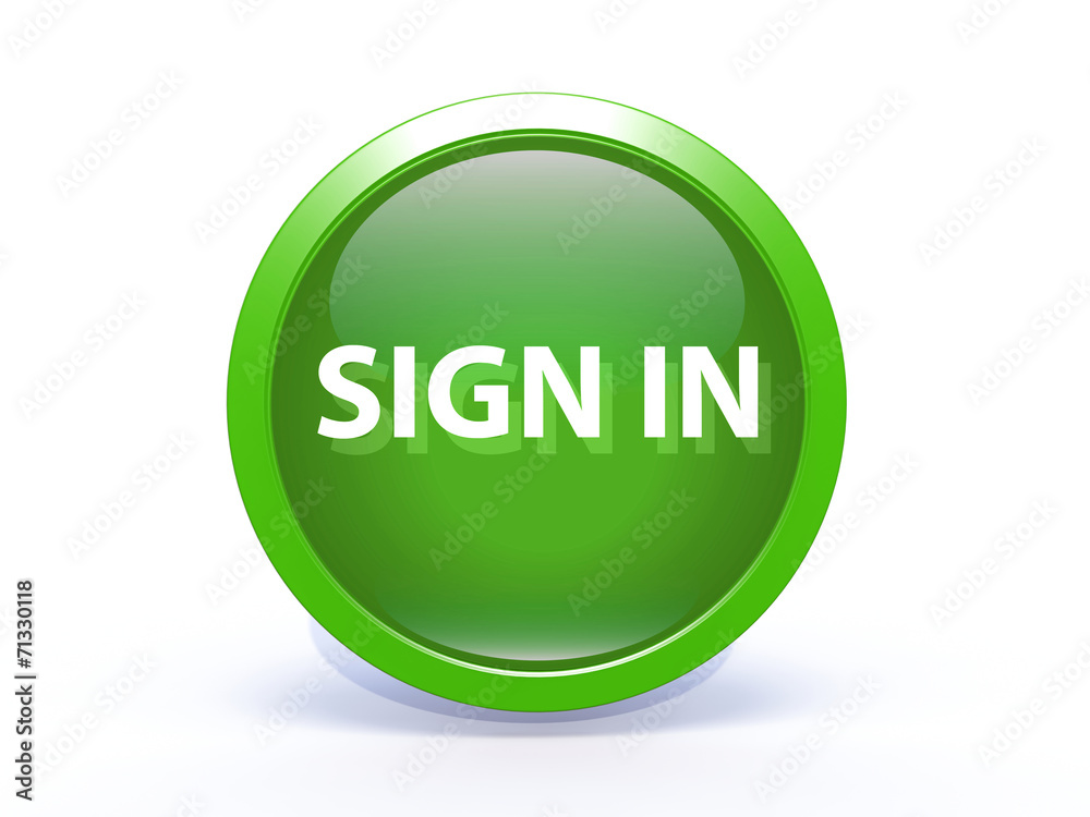 sign in circular icon on white background sign in circular icon on white background