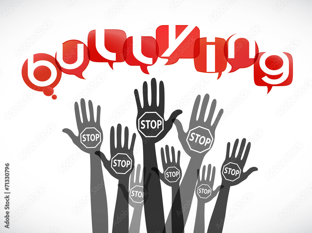 groupe mains : stop bullying