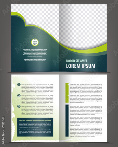 Vector empty brochure print template design