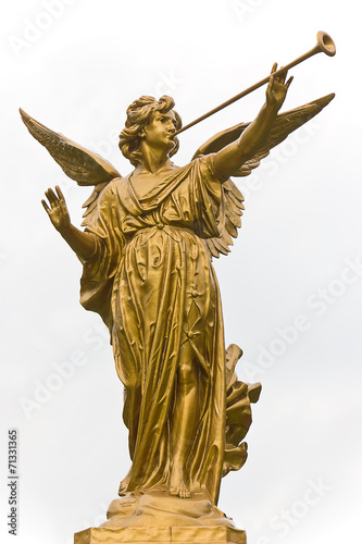 Statue of Angel and trumpet.