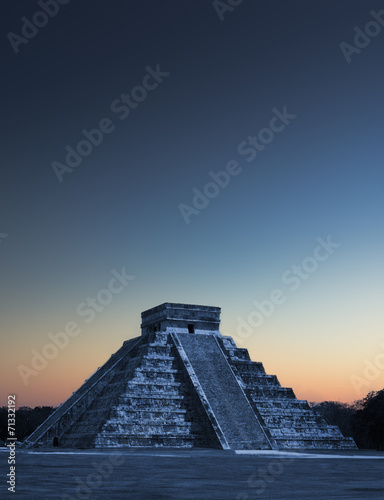 Chicen Itza, Mexico at sunrise