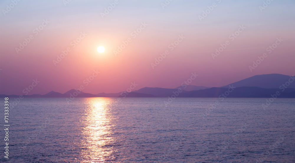 Beautiful purple sunset