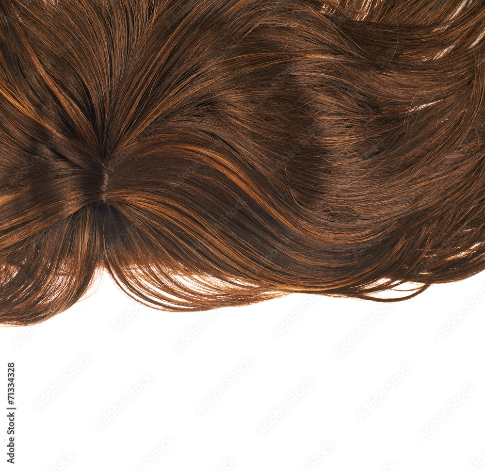 Hair fragment over the white Hair fragment over the white
