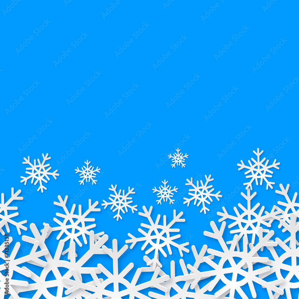 Snowflakes seamless border. Christmas background Snowflakes seamless border. Christmas background