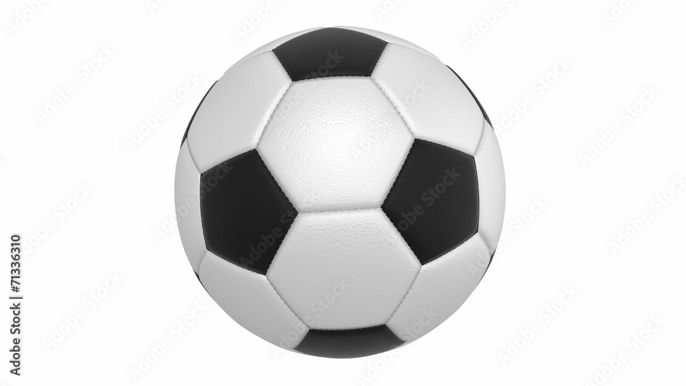 Animated football ball. 3D render with alpha mask. Animated football ball. 3D render with alpha mask.