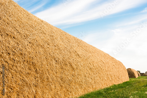 large stack of straw photo