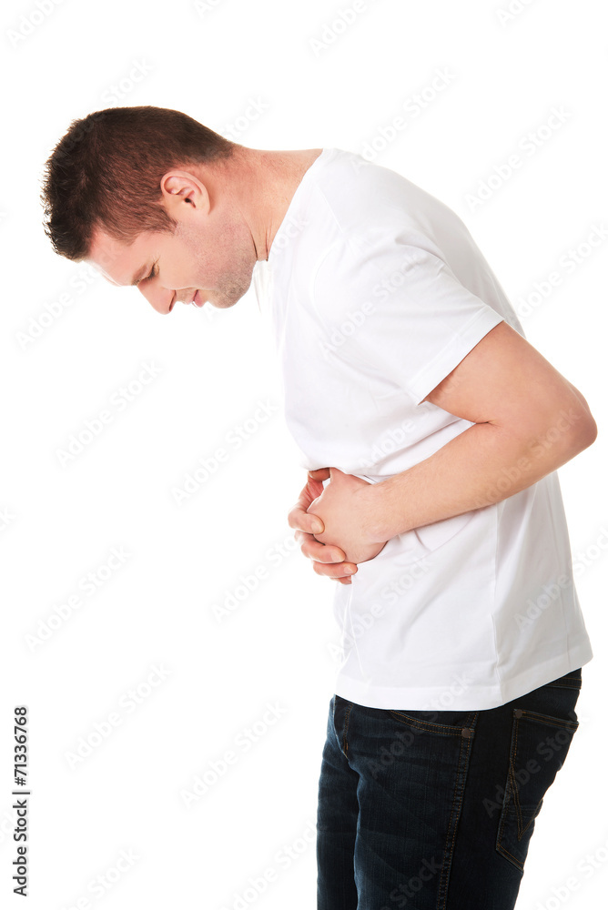 Man suffer from belly ache