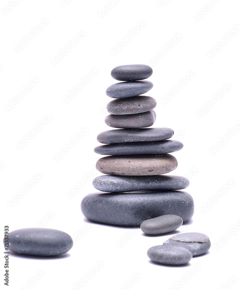 Pile of stones isolated on white background Pile of stones isolated on white background