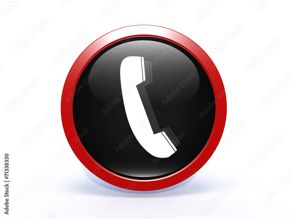 phone circular icon on white background phone circular icon on white background