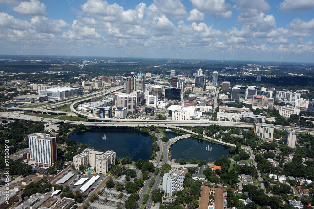 Aerial view of downtown Orlando, Florida