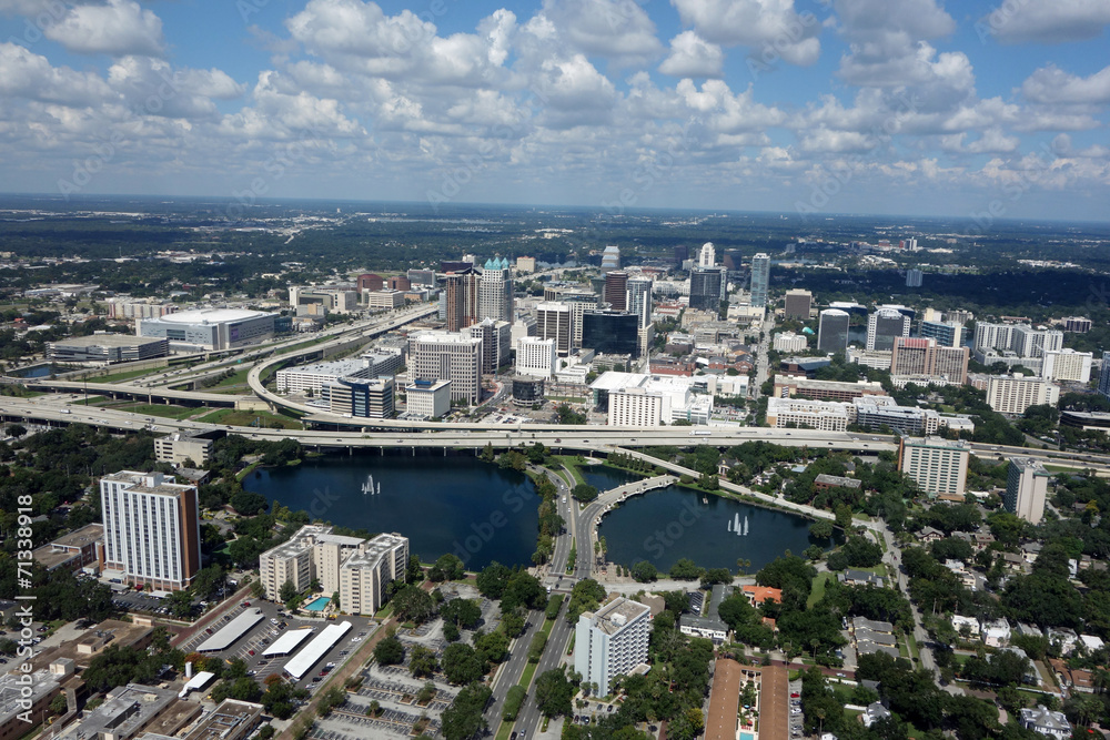 Obraz premium Aerial view of downtown Orlando, Florida