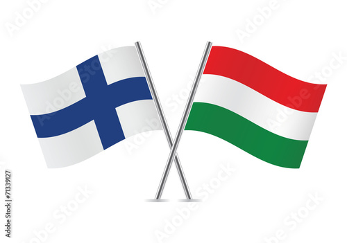 Free Download Hungarian and Finnish  flags. Vector illustration. - GFXLoad