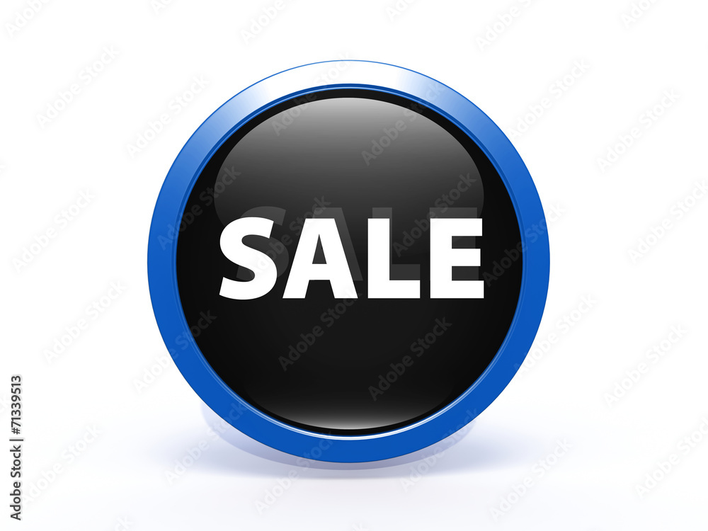 sale circular icon on white background sale circular icon on white background